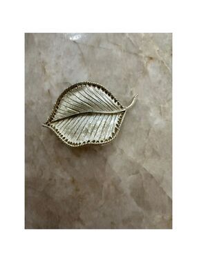 Signed BSK Leaf Brooch Pin